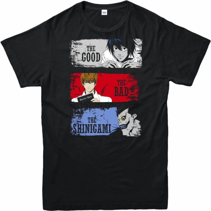 Футболка с надписью Death Note The good the bad shinigami Аниме Манга футболка для взрослых и