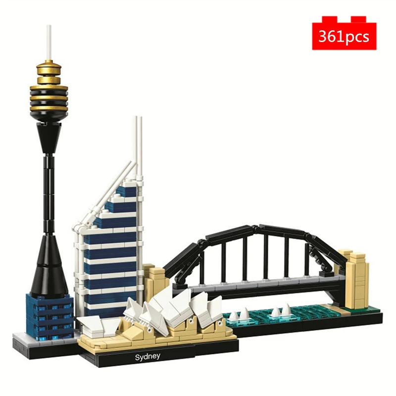 

World Famous City Architecture Sydney Skyline Building Blocks kit Bricks Sets Classic Model kids Toys for Children gifts