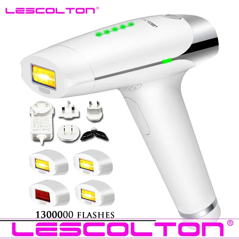 Lescolton больше ламп T009 IPL лазерная Машинка для удаления волос лазерный эпилятор удаление волос перманентное бикини триммер depilador лазер - Цвет: Five head white