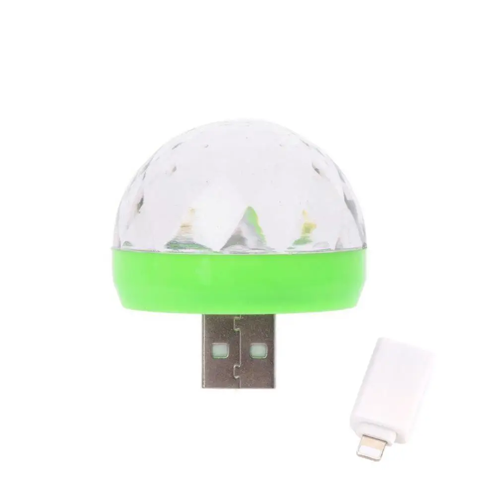 for iphone Мини USB СВЕТОДИОДНЫЙ диско этапа светильник Портативный Семья вечерние магический шар красочный светильник бар клуб сценическое освещение лампа для мобильного телефона - Цвет: for iphone