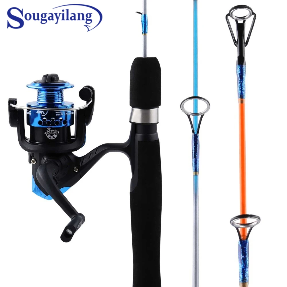 

Sougayilang Ice Fishing Rod with Spinning Mini Reel Set Carbon Fishing Rod Winter Fishing Reels Combo Kits Fishing Tackle Pole