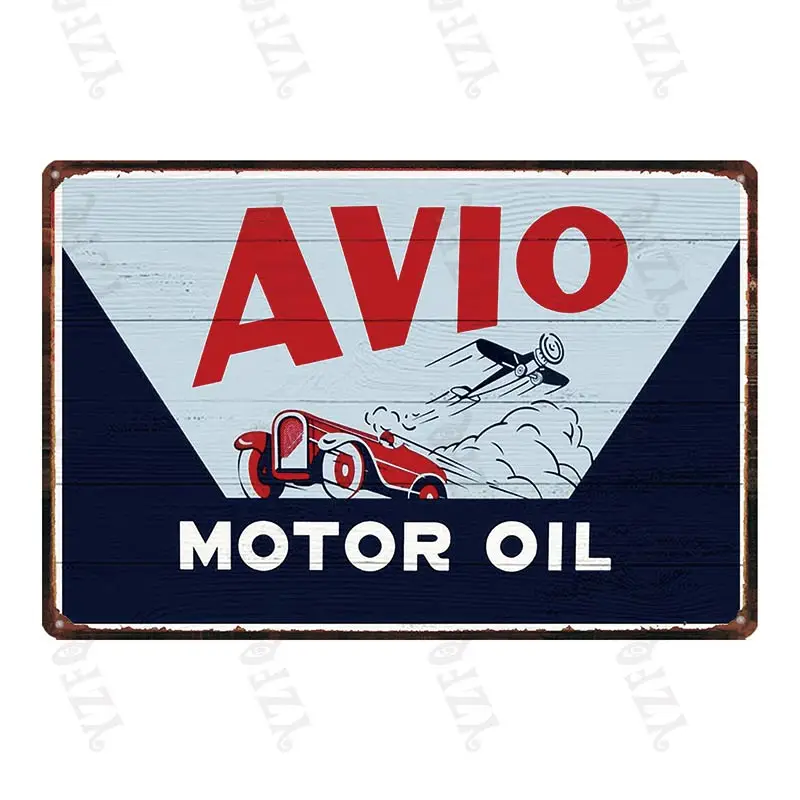 DU-4134 Vintage Motor Oil Metal Sign Lion Tin Plate Wall Bar Home Art Garage Gas Station Car Decor Cuadros 30X20CM DU-4106A - Color: DU-4134