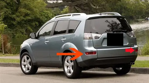 Для Mitsubishi Outlander 2008 2009 2010 2011 2012 CarTail светильник крышка без лампы Задний предупреждения противотуманная фара 2 шт