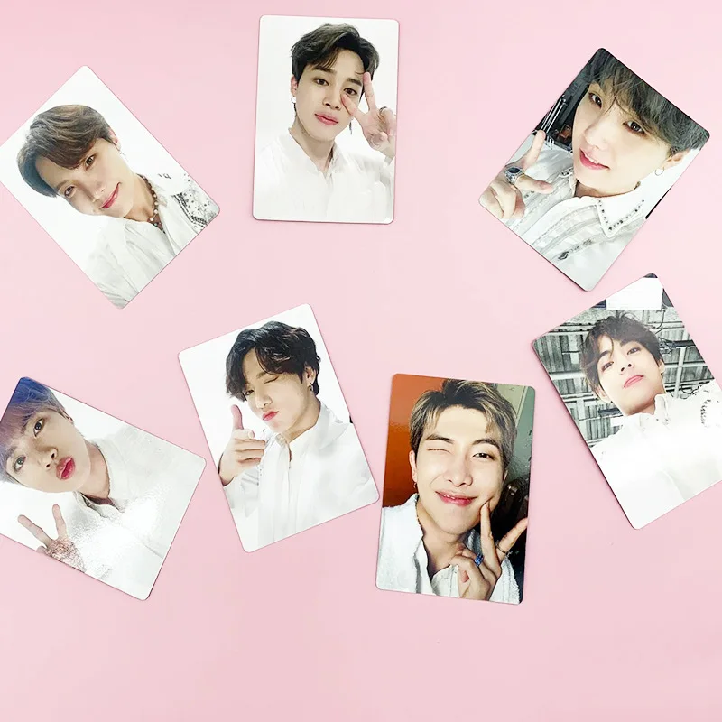 7 шт./компл. KPOP Bangtan Boys Окончательный кольцо с фотографией ЛОМО карта Чжон ку Джин SUGA LOVE YOURSELF поддельные мальчик с LUV FH11