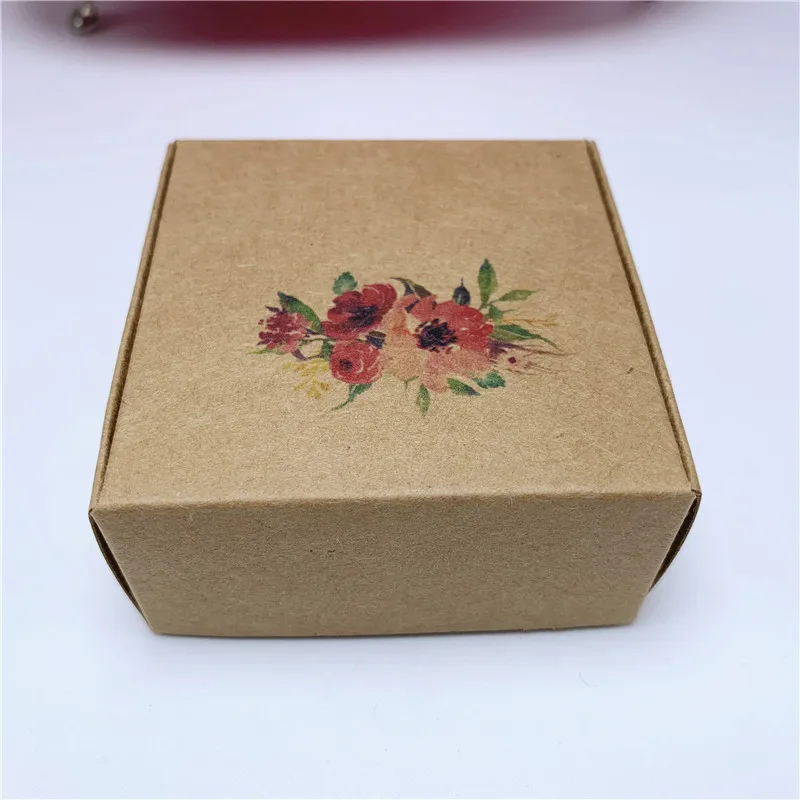 5pcs Transparent PVC Window Soap Boxes Kraft Paper Box Jewelry Gift Packaging Box Wedding Favors Candy Box - Цвет: c28