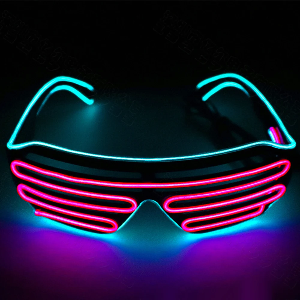 LED Luminous Glasses Glowing Halloween Luminous Neon Christmas Party