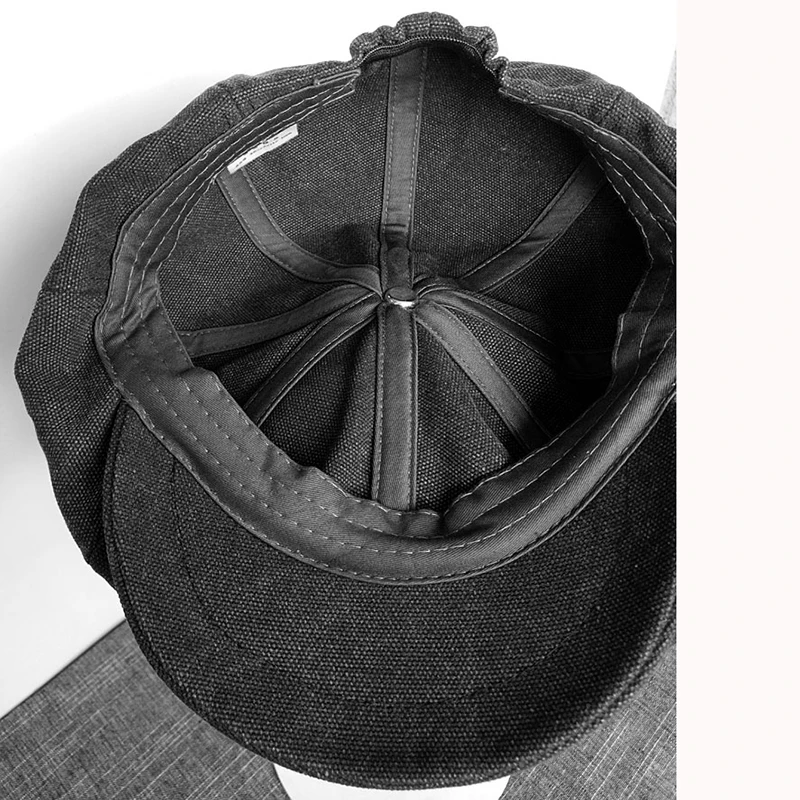 Casquette Всесезонная хлопковая и льняная Черная мужская шляпа Newsboy мужской берет Мужская и Женская Ретро английская бейсболка BLM58