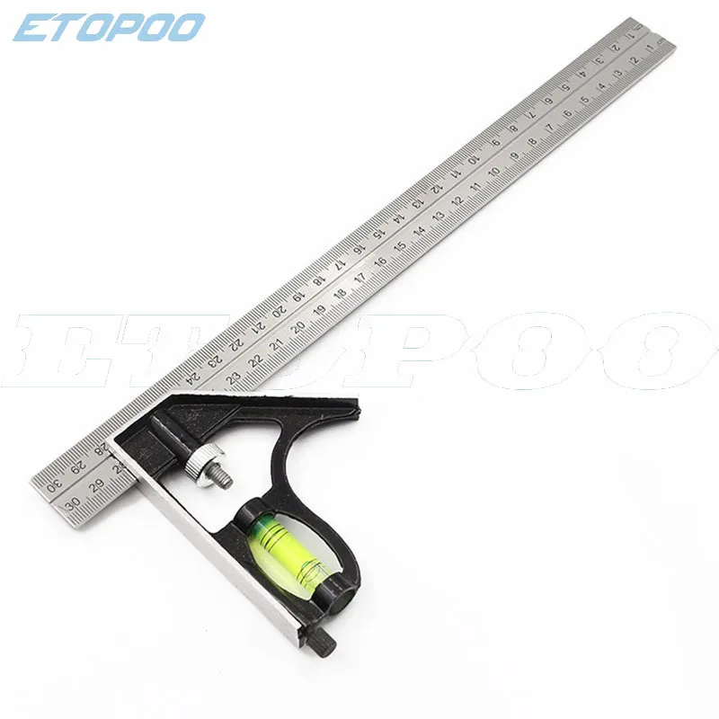 

Level Square 90-Degree Stainless Steel Multi-functional Combination Square Activity L-square Woodworking Universal Angle Square