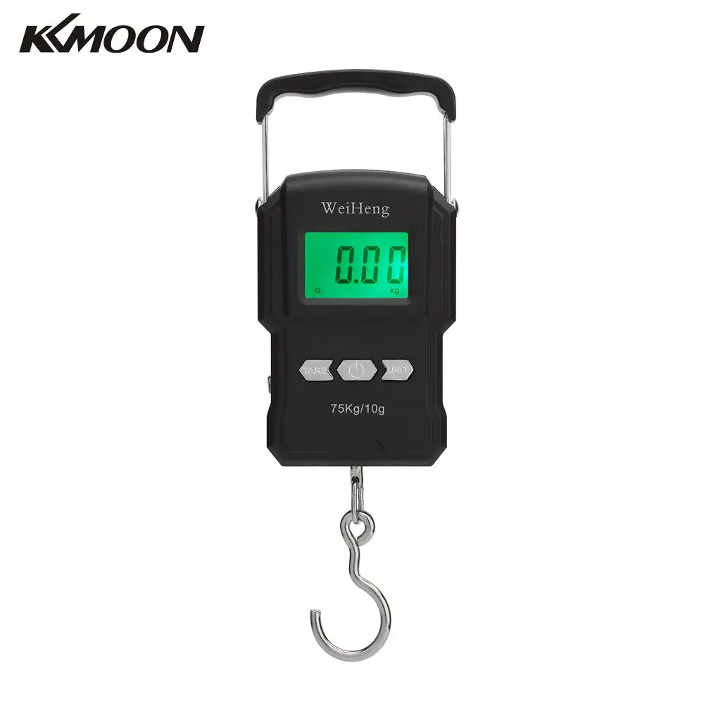 KKMOON 75 кг/10 г Электронные весы с подсветкой портативная цифровая рыболовная