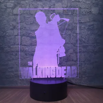 

The Walking Dead 3D Decor Night Light 7 Color Led Gradient Kids Lampara Sleeping Table Desk Lighting Decor Fans Creative Gift