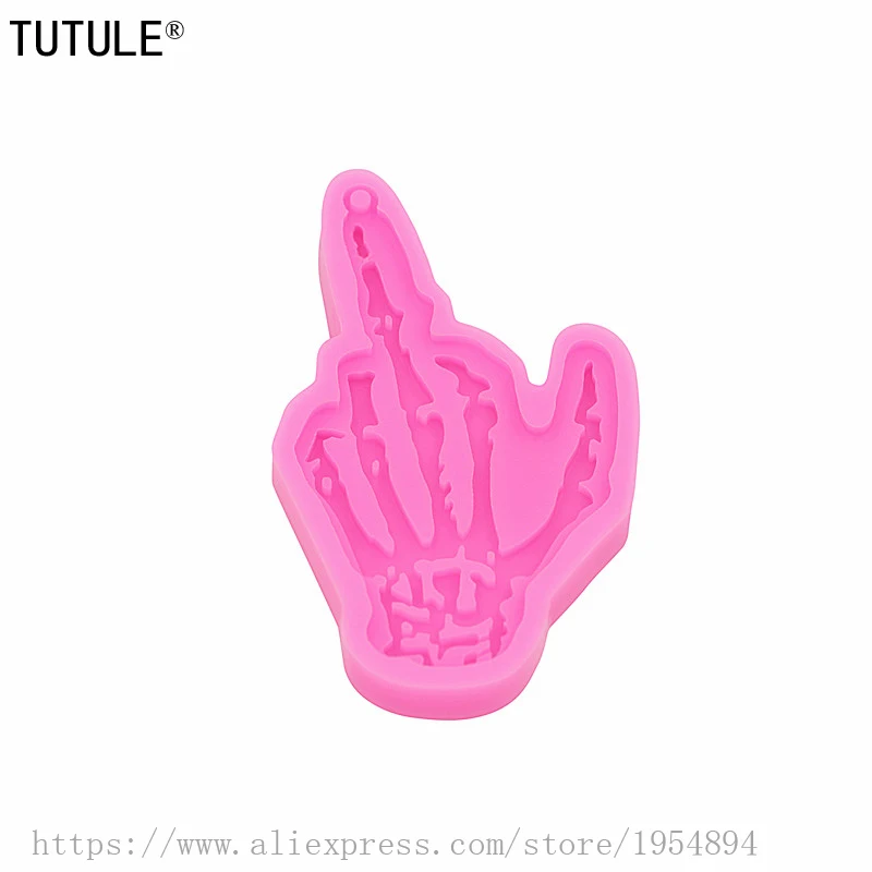 Skeleton Hand Keychain Mould,Skeleton hand silicone mold,resin Polymer chocolate cake Clay Molds,earring keychain Necklace mould