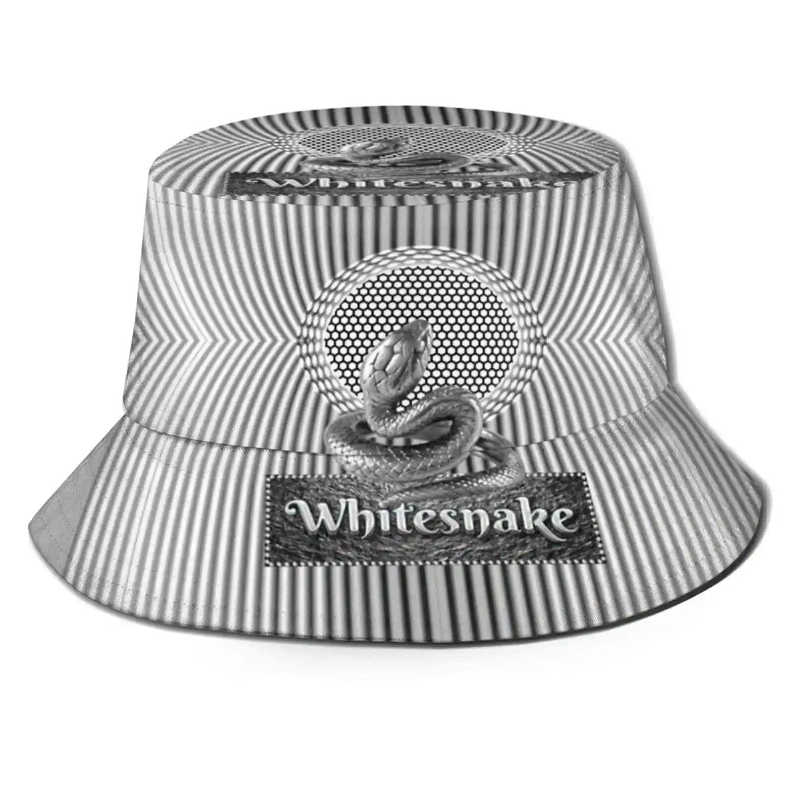 Whitesnake Unisex Moda Donna Uomo Cappelli A Secchiello Traspiranti Serpente Bianco Serpente Piton Sonaglio Veleno Pitone Vipers Serpente
