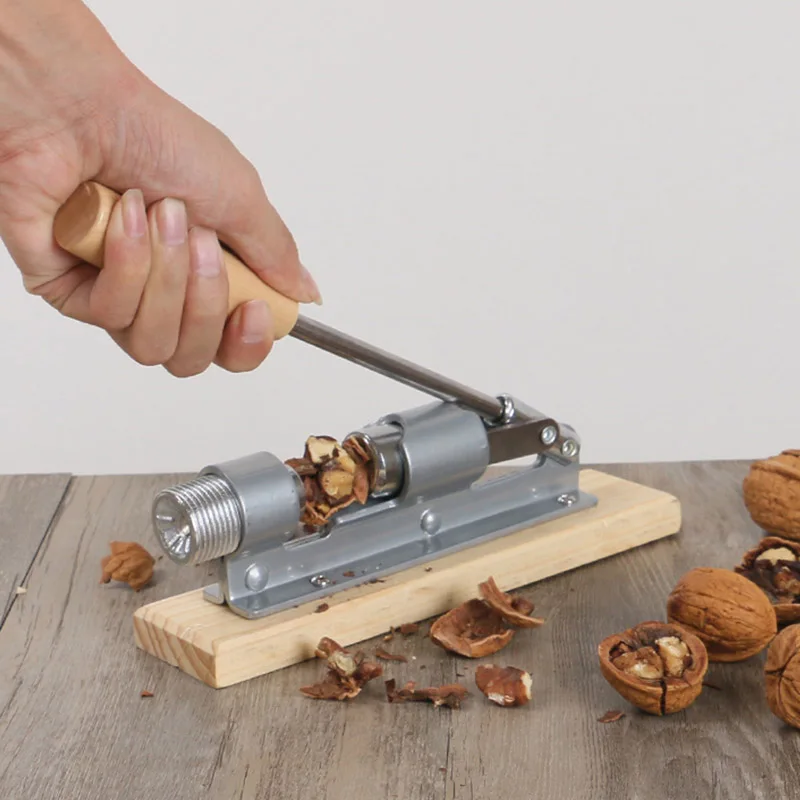 Manual Stainless Steel Nut Cracker Mechanical Sheller Walnut Nutcracker