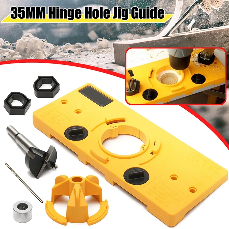 35 мм чашки стиль скрытый шарнир джиг сверлильный набор сверлильных отверстий шаблон дрель Diy Деревообрабатывающие инструменты комплект резец древесины