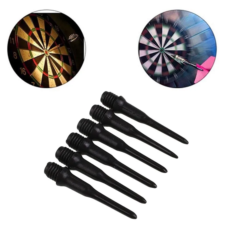 

50pcs Soft Tip Dart Set Points Needle Electronic Darts Dart Replacement Durable Nylon Black Tips Head Safely Darts Points J9E7