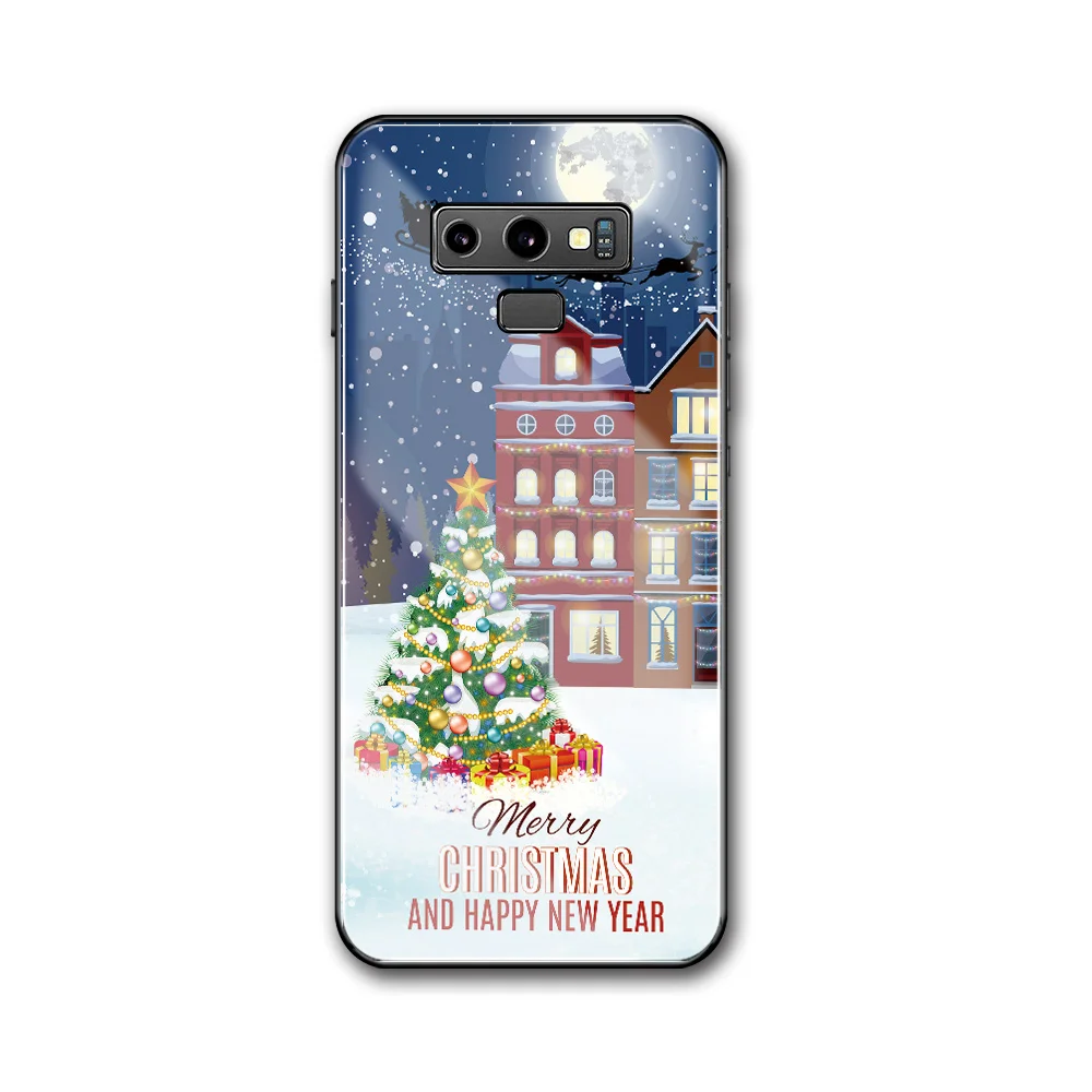 Для samsung s10 чехол с Рождеством стеклянный чехол для samsung Galaxy Note 8 9 10 plus S8 S9 Plus S10 plus S10 Lite DIY стеклянный чехол - Цвет: 1037