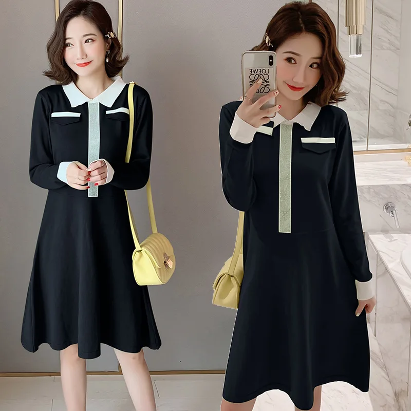 

Maternity Clothes Dress Autumn 2019 Fashion New Products Pregnant Women Autumn And Winter Jersey Dress Maternity Dress