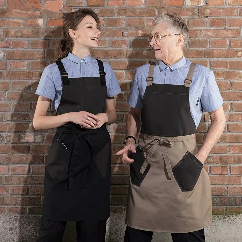 

Sleeveless Kitchen Ladies Apron Creative simple Apron Bakery Restaurant Work Clothes Kitchen Bib Painting Aprons