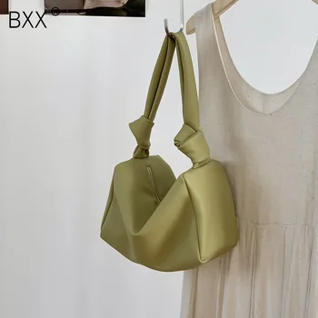 

[BXX] PU Leather Bowtie Knot Crossbody Bags For Women 2020 Solid Color Shoulder Handbags Female Travel Cross Body Bag HN662