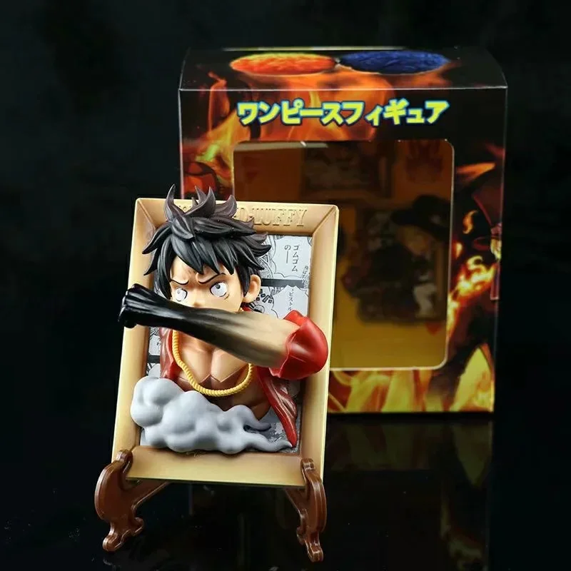 12cm One Piece Monkey D Luffy Portgas D Ace Sabo Anime Action Figure Photo Frame Pvc Collection Model Dolls Toys For Boy Gifts Action Figures Aliexpress