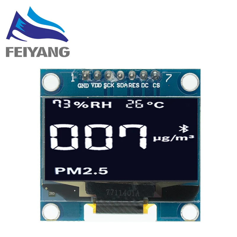 10 шт. светодиодный модуль O 1 3 дюйма Белый/Синий SPI/IIC I2C Коммуникационный цвет 3x64 ЖК