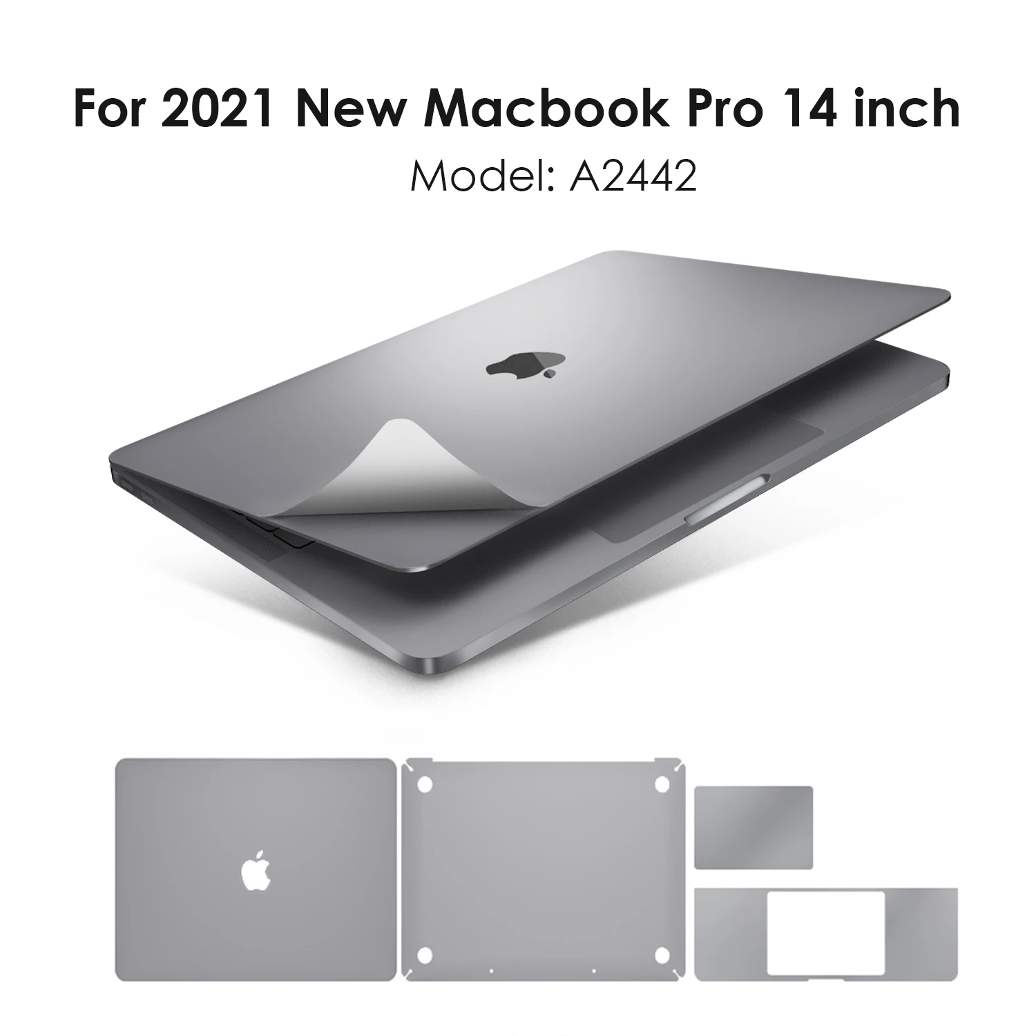 

Full Body Sticker for 2021 New MacBook Pro14 model A2442, Include Top + Bottom + Touchpad + Palm Rest Skin Full-Cover Protective
