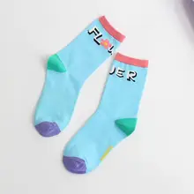 5 пар, женские милые носки карамельного цвета, Харадзюку, с цветочным принтом, чулочно-носочные изделия AXYD