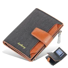 

Short Wallet Men's Canvas Buckle Vertical Coin Purse Korean Fashion Multi-card Card Holder Wallet