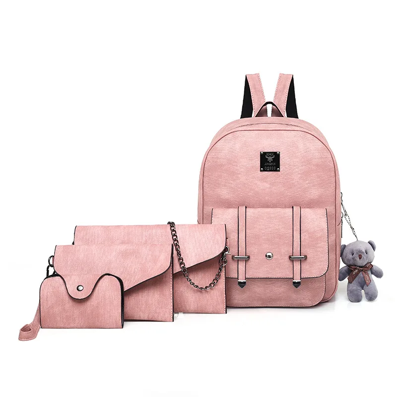 

2018 New Style Different Size Bags Assortments PU Handbag Backpack Fresh Casual Backpack