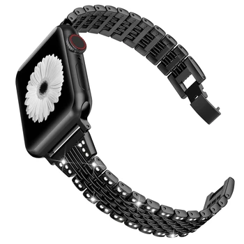 

Metal Shiny Jewelry Strap for Apple Watch Band 5 38mm 42mm Women Wristband Replacement Sport Band for iWatch Series 4/3/2/1