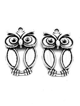 

10pcs Owls charms pendant 30x19mm antique silver ornament accessories jewelry making DIY base material