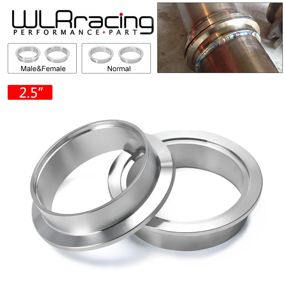 WLR RACING-(2PC/LOT) 2.5" V-Band Flange High Quality Stainless Steel 304 FEMAL & MALE OR NORMAL V Band Flange WLR-VFM25/VFN25