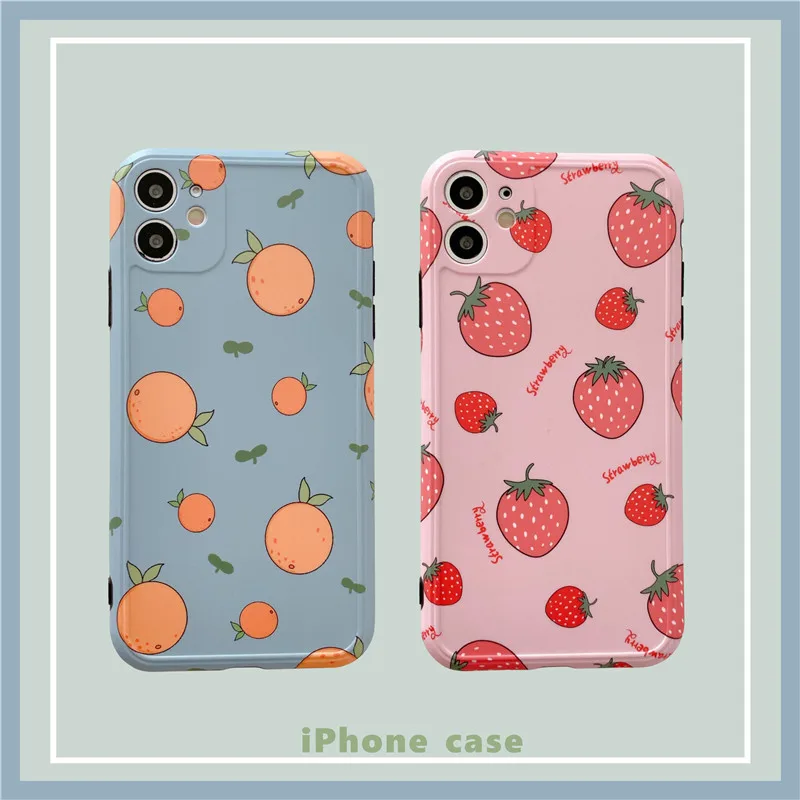 INS/Лидер продаж с принтом клубники Полная Защита задняя крышка чехол для Apple Iphone 7 8