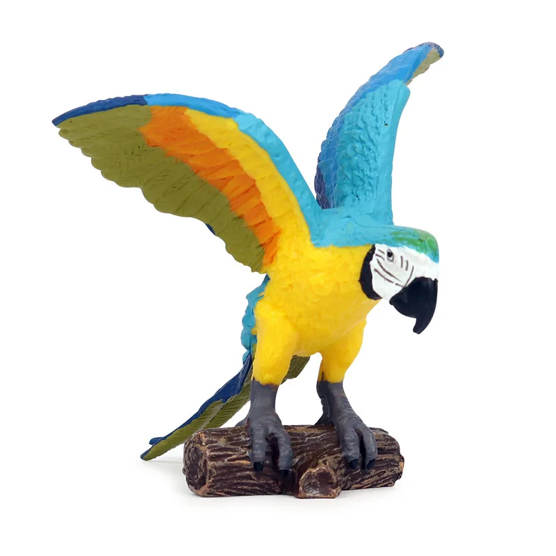 1set3pcs red blue yellow mix model parrot toys fancy plant decor kids educational animal figure popular gifts for xmas