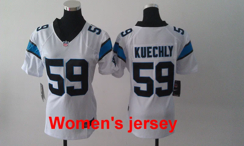 Розовый A+++ для женщин, для девушек, сшитые, Carolina s ladies 1 Cam Newton 59 Luke Kuechly, Вышивка логотипов, Размеры s-XXL, Джерси - Цвет: Розовый