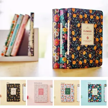

PU Leather Notebook Floral Flower Schedule Book Diary Weekly Planner Notebook School Office Supplies Kawaii Stationery