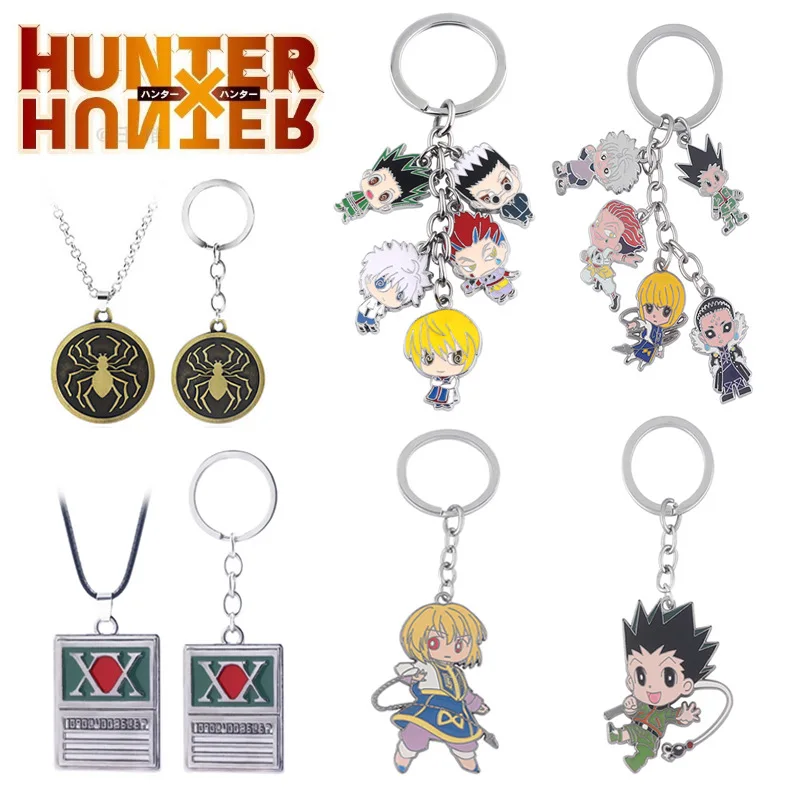 Аниме Hunter X Keychain Gon Killua Zoldyck Kurapika Hisoka металлические фигуры модный брелок для
