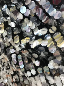 

embroiderd lace fabric Sat-36.6820 with sequins beautiful Nigerian sequins lace fabric for party dress