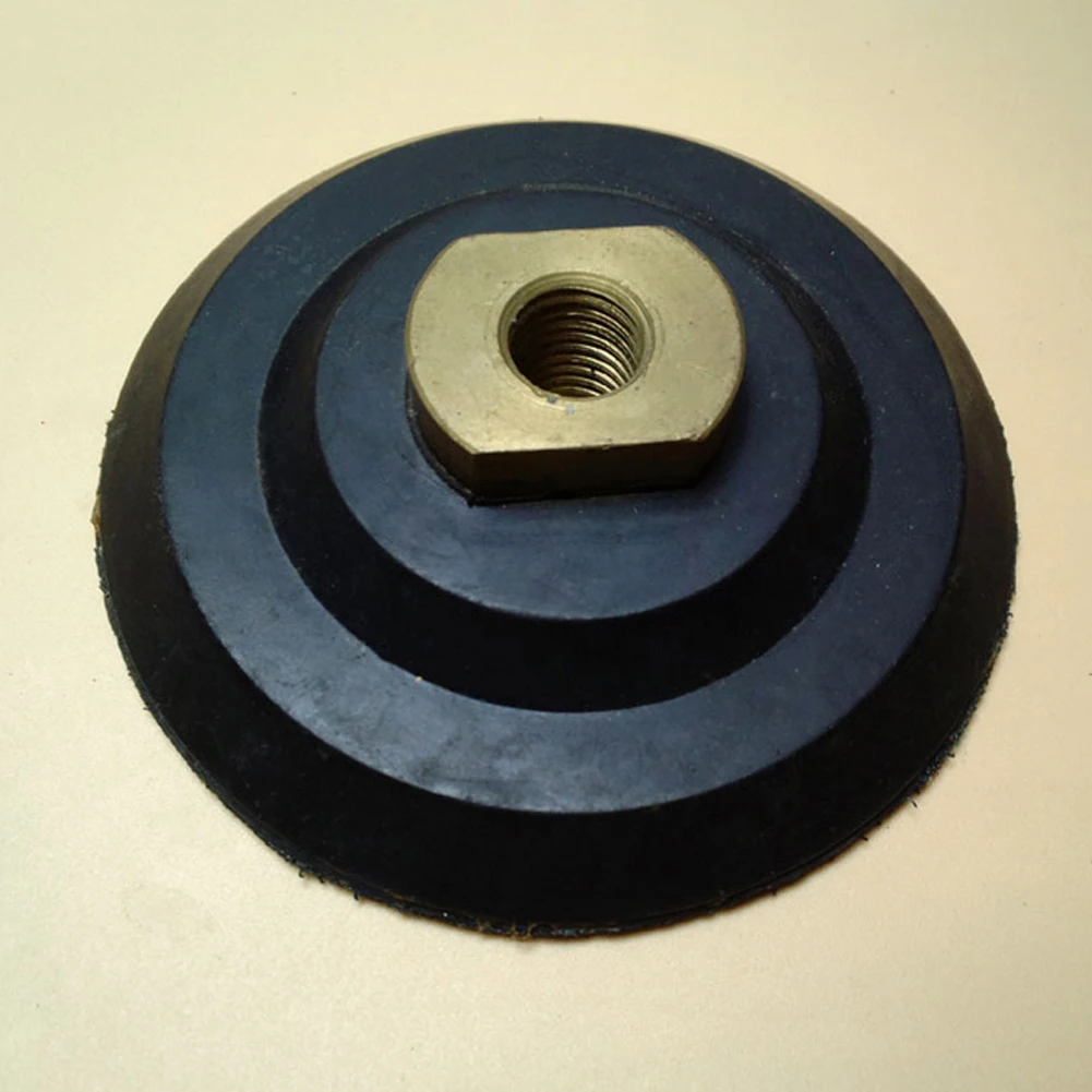 4 Inch Backing Pad for Angle Grinder M14 M16 Rubber Backer Super Flexible Self Adhesive Backer Polishing Pad Diamond Tool