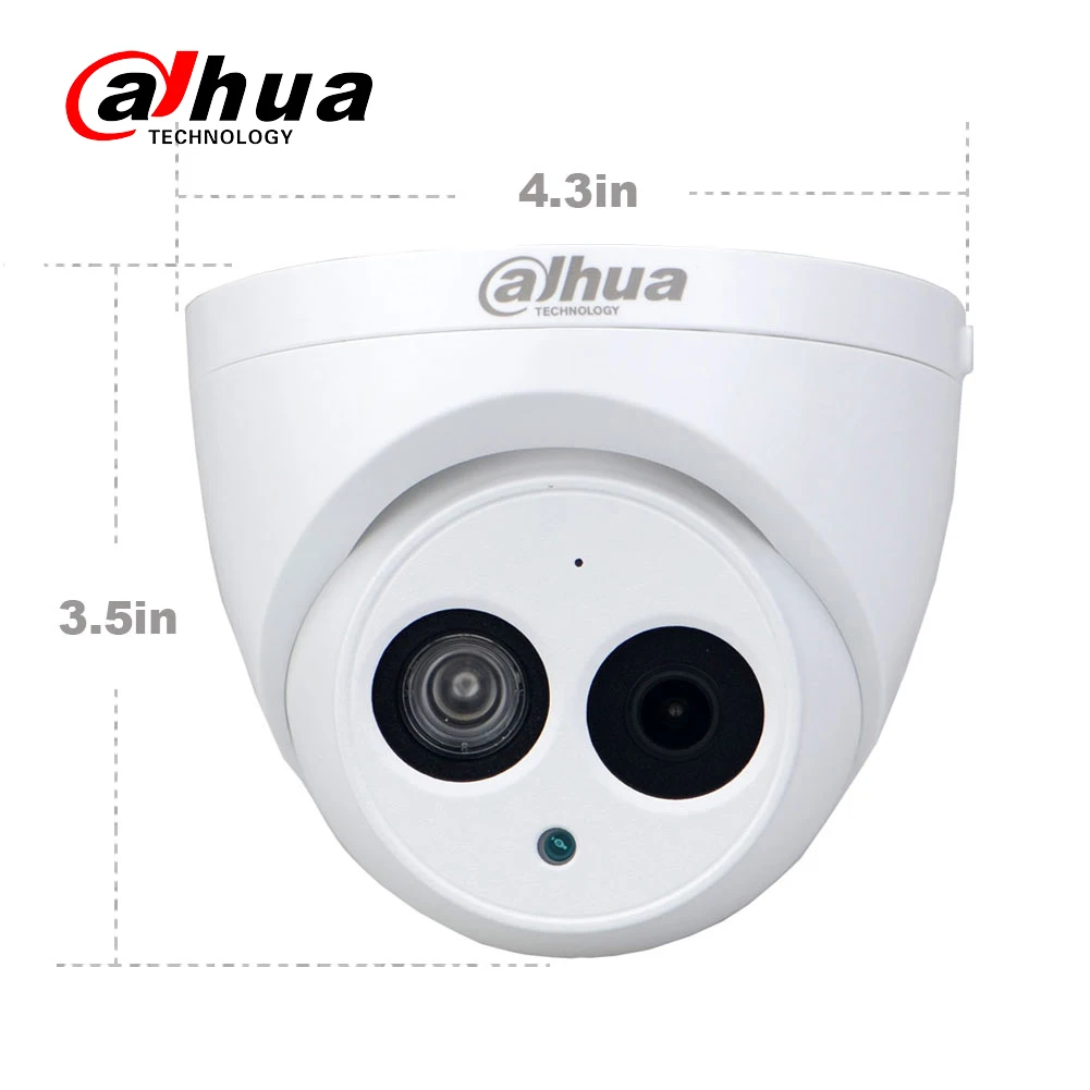 Dahua IPC-HDW4433C-A POE сетевая Мини купольная камера со встроенной микро 4MP CCTV Камерой 8 шт./лот для системы видеонаблюдения