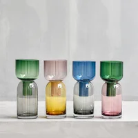 Two Ways Flower Vase Home Decor Living Room Decoration Glass Vase Christmas Gift Plant Pots Nordic Vases Succulent Planter 1