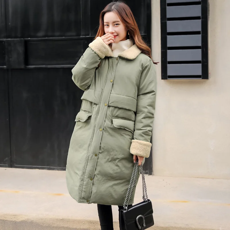 

2018 Autumn New Style Fashion Straight Fold-down Collar Cotton-padded Clothes AliExpress EBay