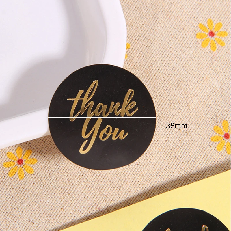 120pcs per pack 120pcs/100pcs/60pcs/pack Multiple Styles Round Tape Thank You Packaging Label Material Supplies Sealing Stickers - Цвет: 120pcs per pack