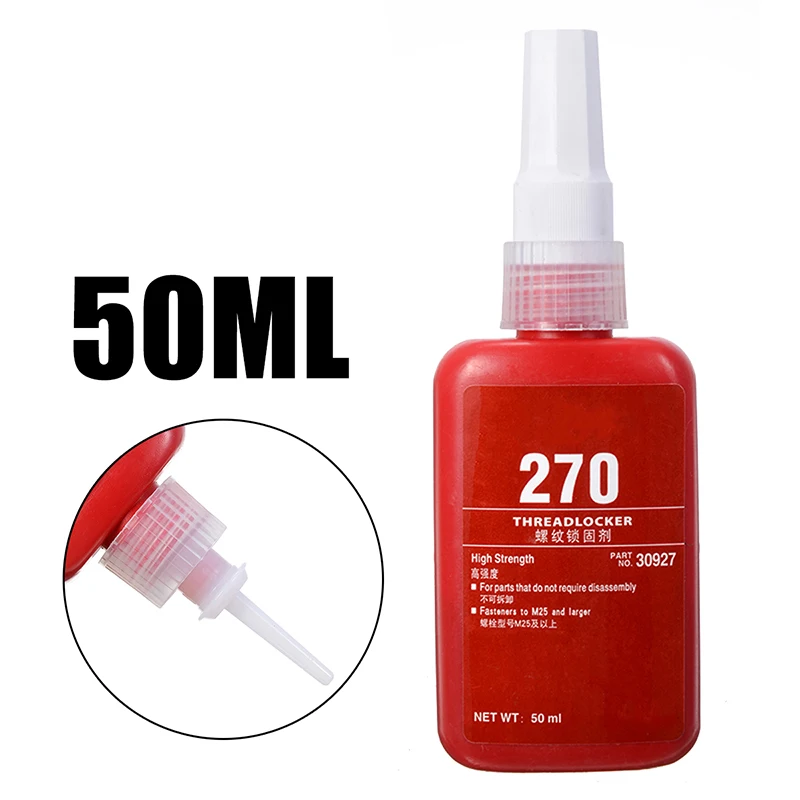 Practical 1Pcs 50ml 270 High Strength Threadlocker Adhesive Glue Thread