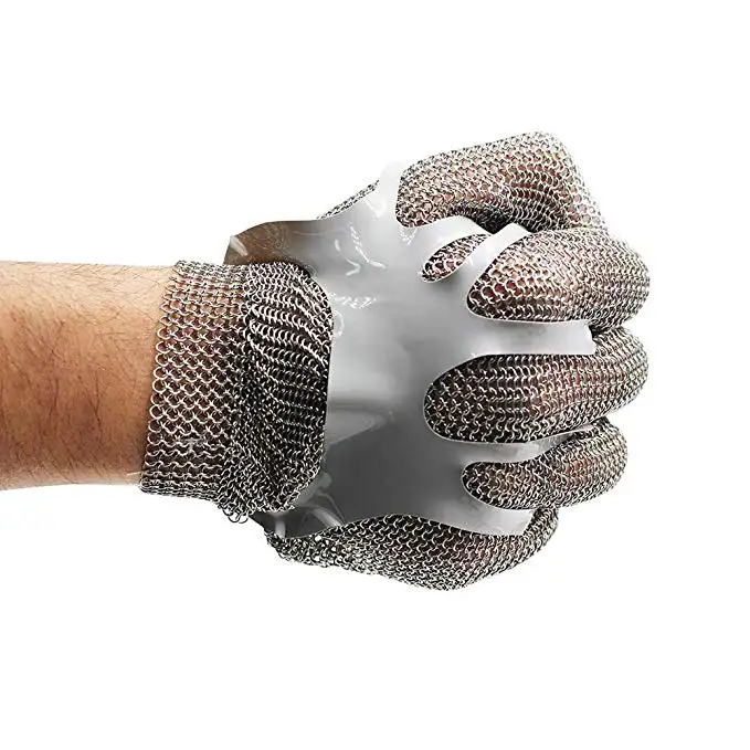 

Anself Stainless Steel Mesh Knife Cut Resistant Chain Mail Protective Glove for Kitchen Butcher Working Safety