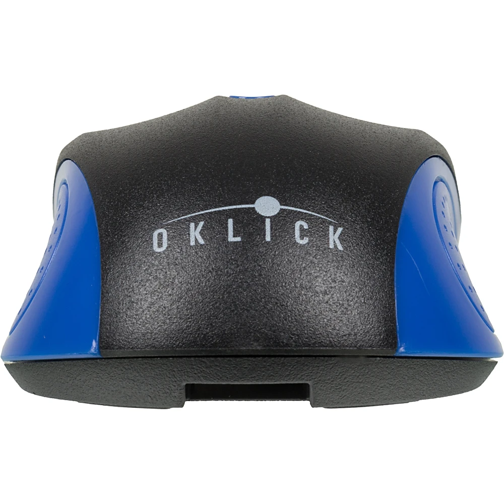 Мышь Oklick 485MW черный/синий оптическая(1200dpi) беспроводная USB(2but