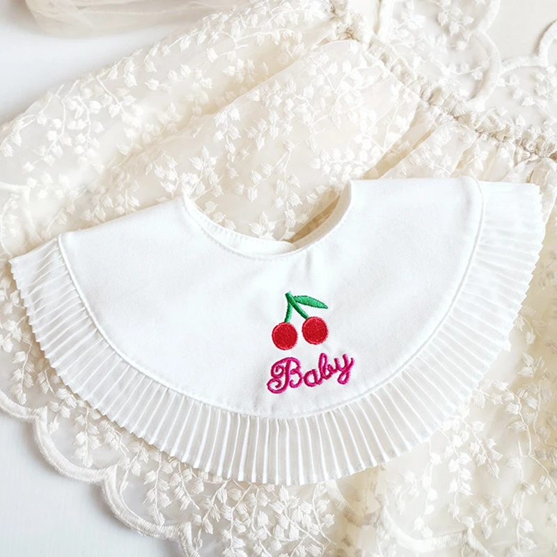 Baby Boy Cartoon Bib Baby Embroidered Cotton Saliva Towel Baby Girl All-match Fake Collar Bib Pocket Soft Kids Stuff (3)