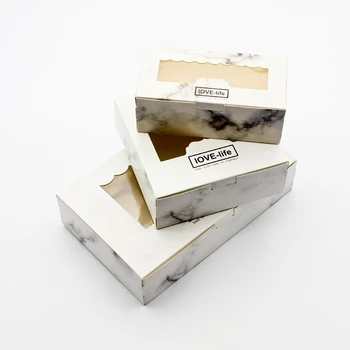 

10 PCS Marble Box Window Gift Packaging Paper Gift Boxes Wedding Party Decoration Favor Marble Gift Box Wedding Candy Cardboard