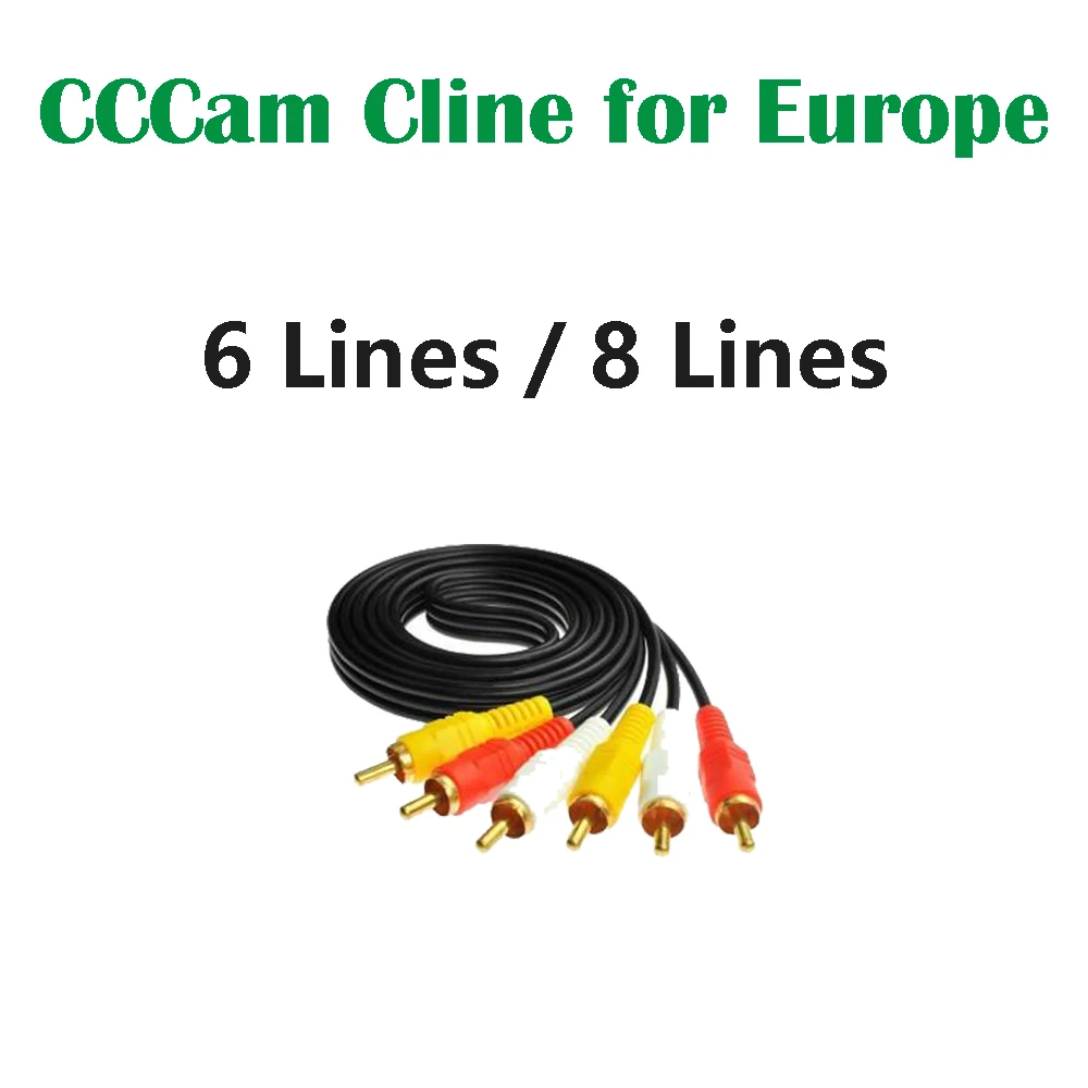 Europe CCCam Line for Satellite TV Receiver Oscam Germany Poland DVB-S2 Receptor Cline 6/8 lines | Электроника
