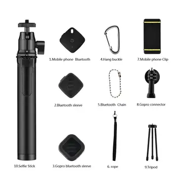 

In 1 Camera Accessories Set Bluetooth Selfie Stick Set For iPhone Xs MAx X Andriod IOS Gopro Hero 7 6 Yi Cam R20